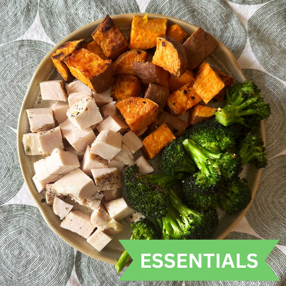 ESSENTIALS: Chicken, Roasted Sweet Potatoes and Broccoli (GF, DF)
