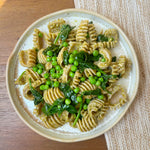 Pesto Pasta With Peas And Spinach (Vegan)