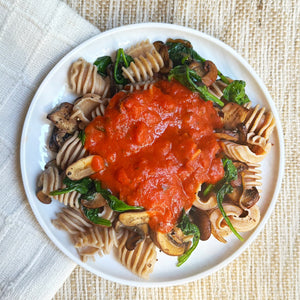 Spinach & Mushroom Pasta (Vegan)