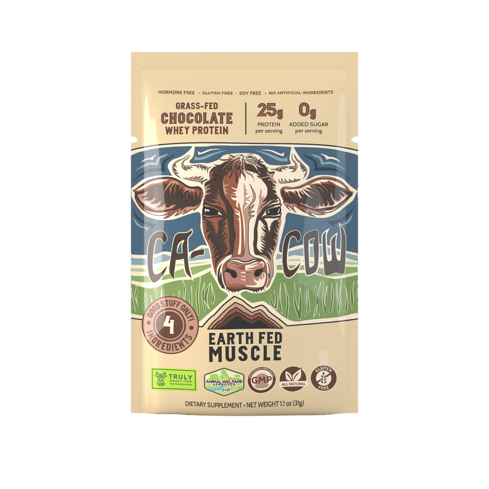 Ca-COW! Chocolate Grass Fed Whey Protein (Single Serving)