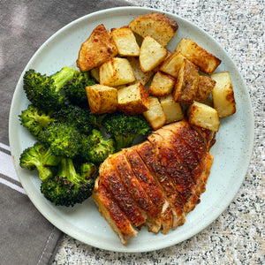 Chicken, Roasted Potatoes, Broccoli (GF, DF)