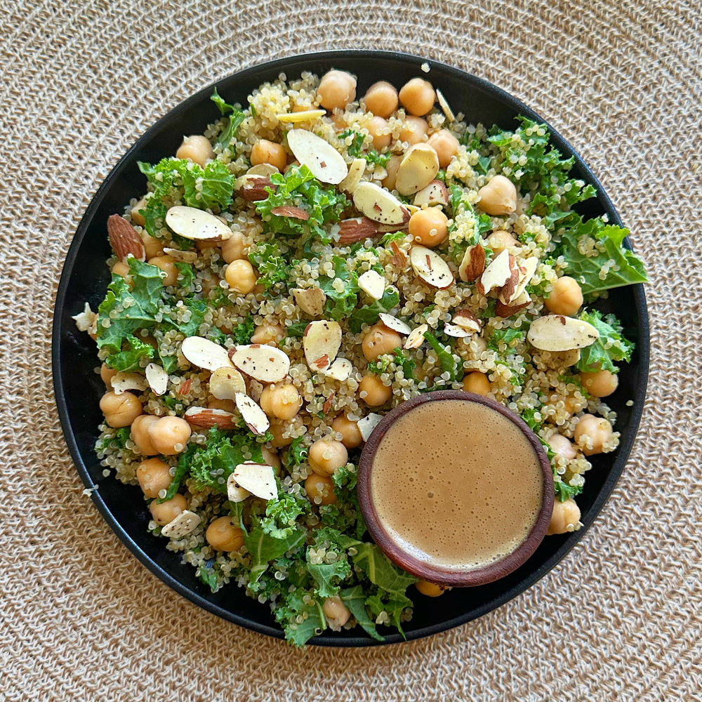 
            
                Load image into Gallery viewer, Balsamic Quinoa and Kale Salad (GF, DF, Vegetarian)
            
        
